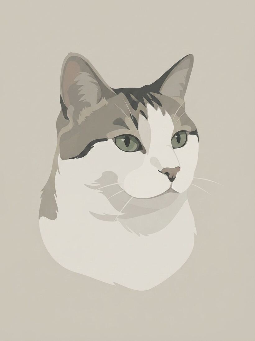 Modern Minimal pet portrait example