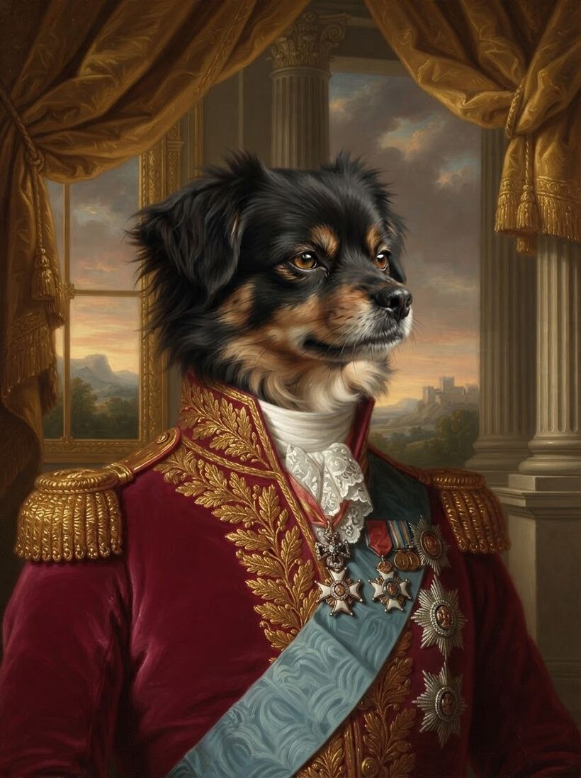 Royal Portrait pet portrait example